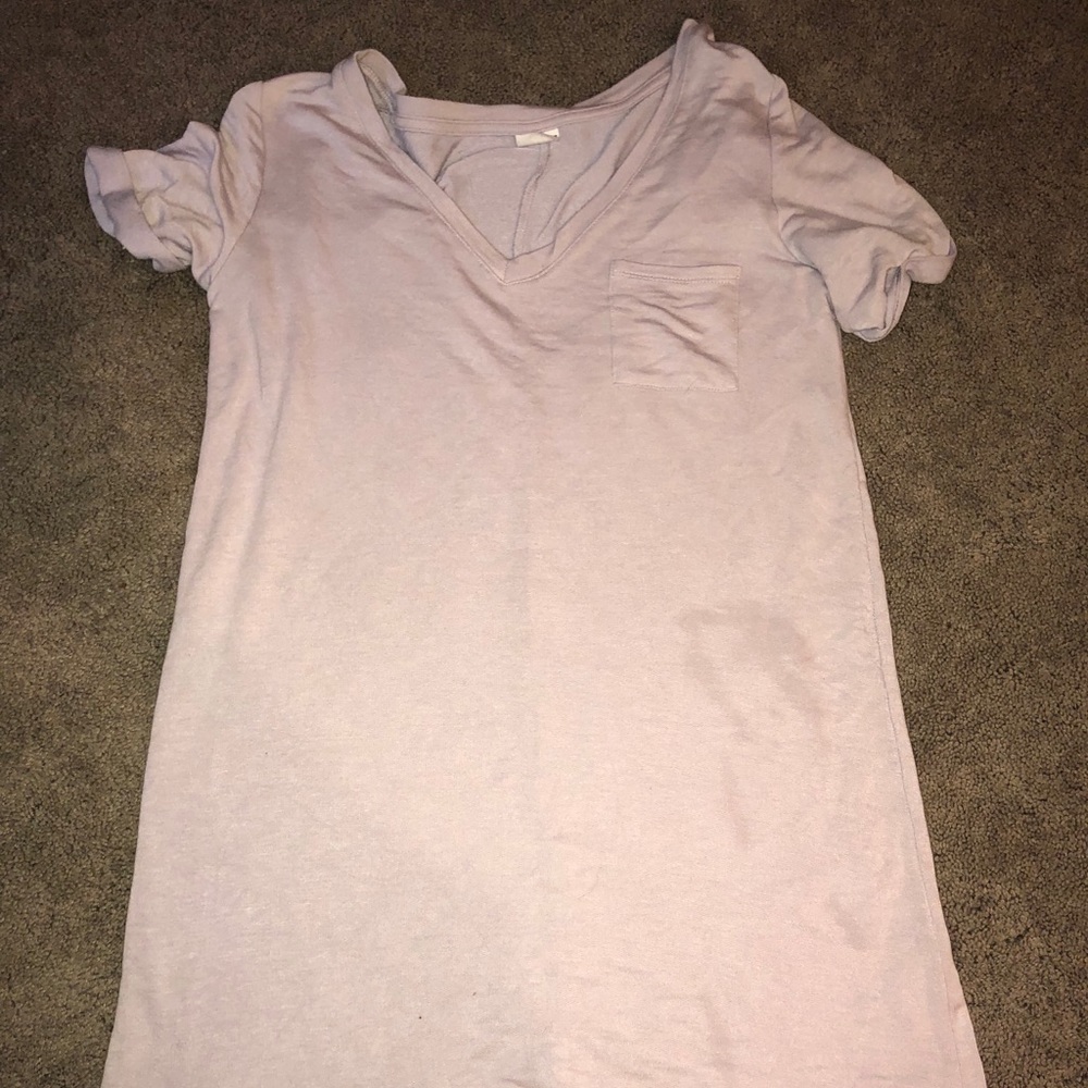 light purple t shirt dress